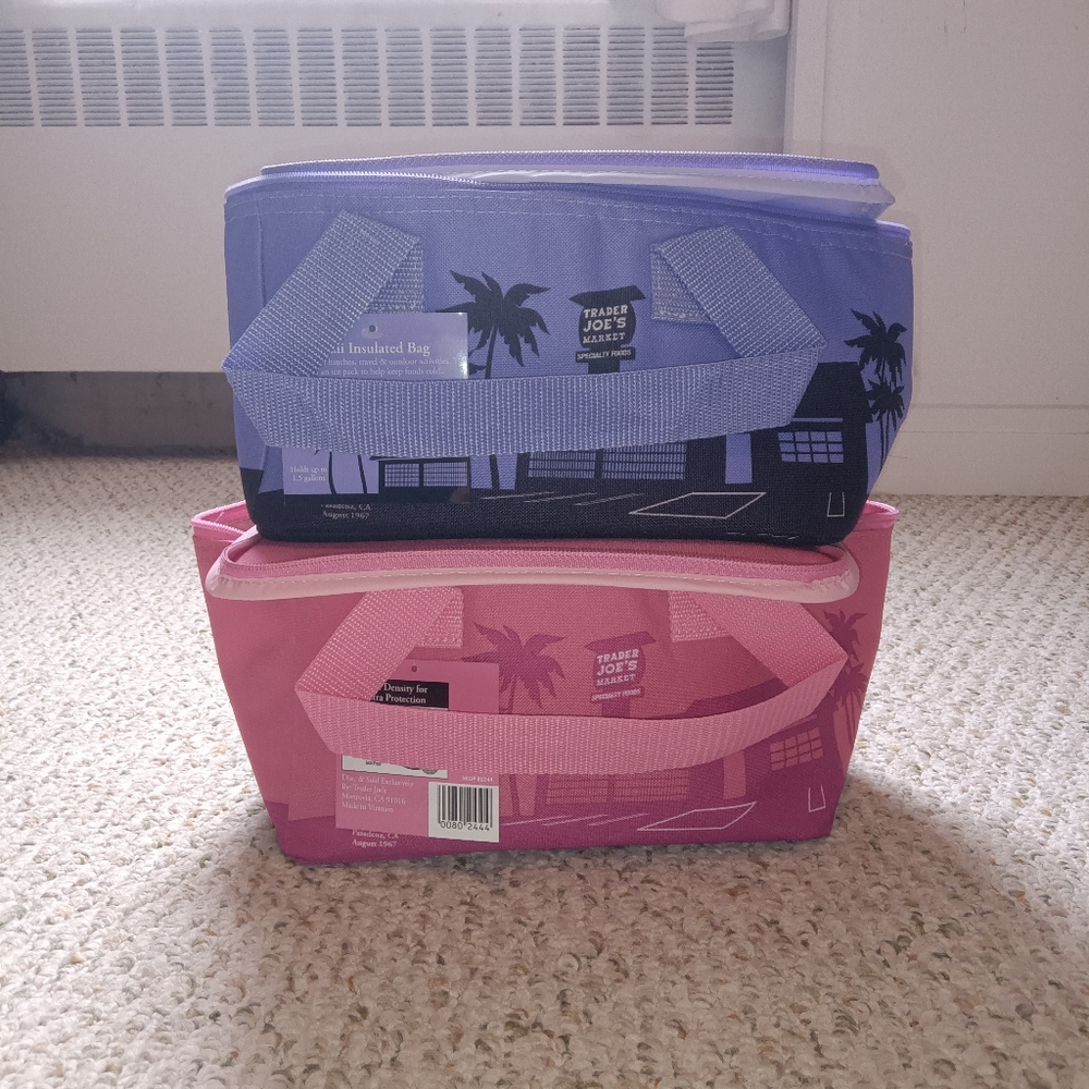 NWT Set of 2 Trader Joe's Mini Insulated Cooler L… - image 1